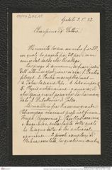 Nachlass Franz Steindachner, Brief von Giorgio Kolombatovic an Franz Steindachner (02.01.1882), Inv.Nr. 275.11, Seite 1
